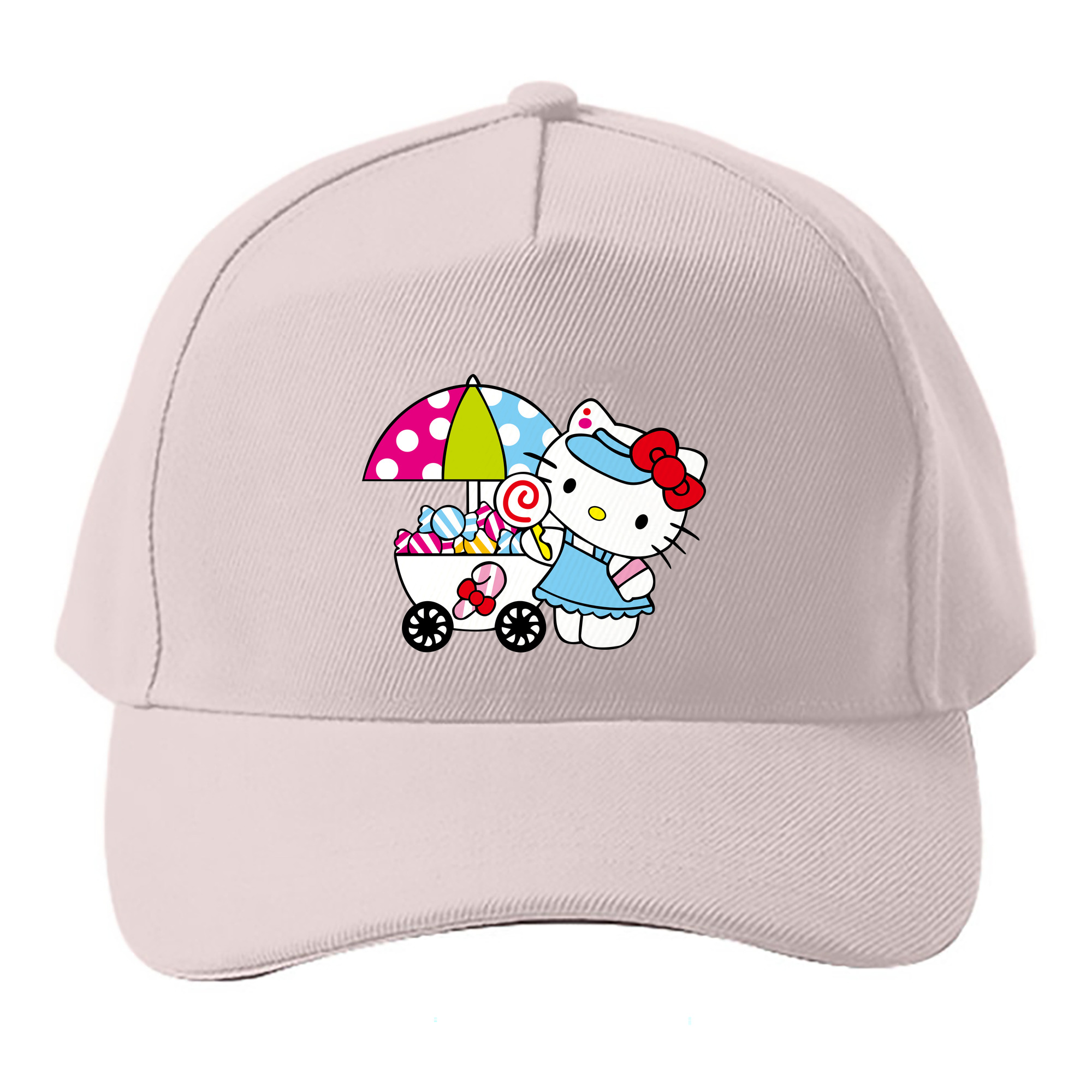 （画像用） Hello Kitty ハローキティ ベースボールキャップ 綿100％ 男女兼用 帽子 スポーツ